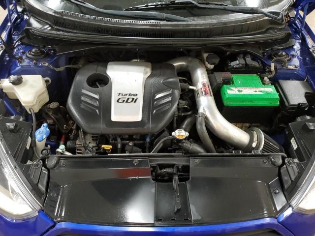 KMHTC6AE1DU120157 - 2013 HYUNDAI VELOSTER TURBO BLUE photo 11
