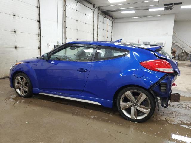 KMHTC6AE1DU120157 - 2013 HYUNDAI VELOSTER TURBO BLUE photo 2
