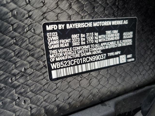 WB523CF01RCN99037 - 2024 BMW IX XDRIVE50 أسود صورة 12