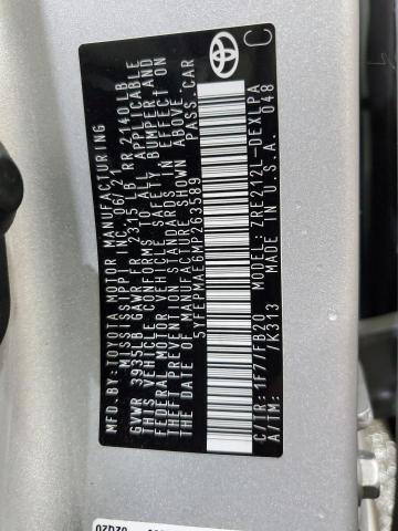 5YFEPMAE6MP263589 - 2021 TOYOTA COROLLA LE ვერცხლისფერი ფოტო 12