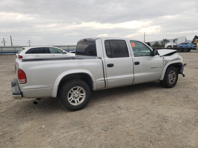 1B7HL38N22S521868 - 2002 DODGE DAKOTA QUAD SPORT SILVER photo 3