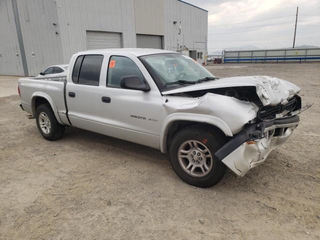 1B7HL38N22S521868 - 2002 DODGE DAKOTA QUAD SPORT SILVER photo 4