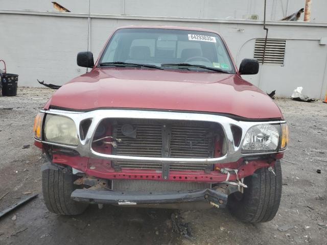 5TESM92N84Z442234 - 2004 TOYOTA TACOMA XTRACAB PRERUNNER წითელი ფოტო 5