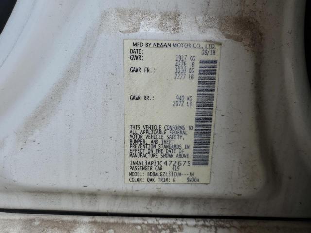 1N4AL3AP3JC472675 - 2018 NISSAN ALTIMA 2.5 თეთრი ფოტო 13