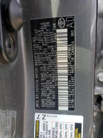 2T1KR32EX8C693427 - 2008 TOYOTA COROLLA MA XR CHARCOAL photo 12