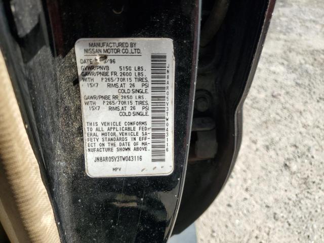 JN8AR05Y3TW043116 - 1996 NISSAN PATHFINDER LE შავი ფოტო 13