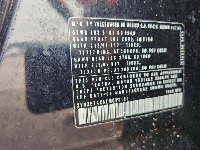 3VV3B7AX5KM051121 - 2019 VOLKSWAGEN TIGUAN SE Qara foto 12