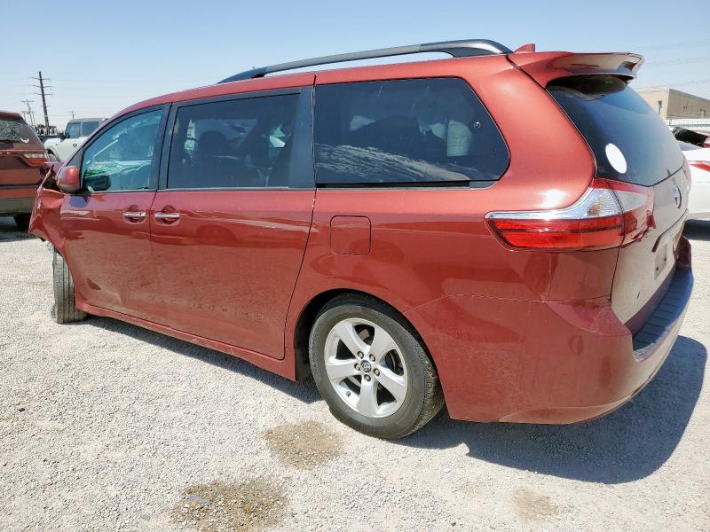5TDKZ3DC2KS966063 - 2019 TOYOTA SIENNA LE 栗色 照片 2