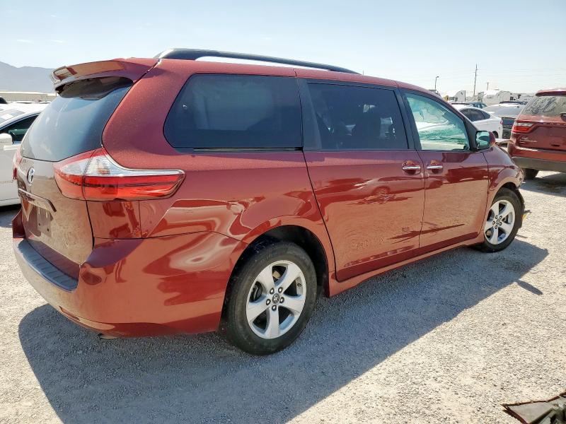 5TDKZ3DC2KS966063 - 2019 TOYOTA SIENNA LE 栗色 照片 3