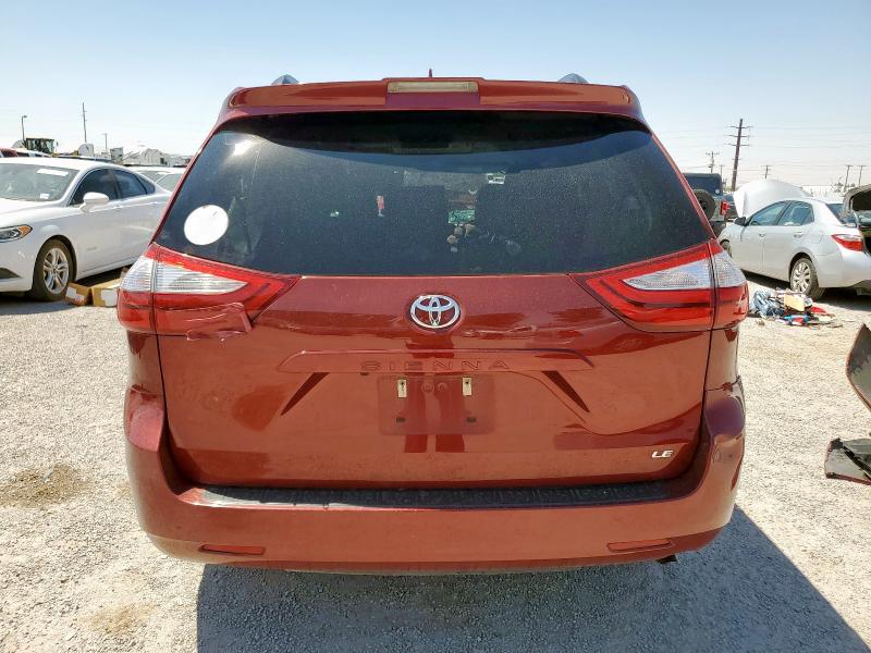 5TDKZ3DC2KS966063 - 2019 TOYOTA SIENNA LE 栗色 照片 6