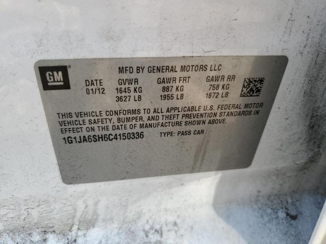 1G1JA6SH6C4150336 - 2012 CHEVROLET SONIC LS 白色 照片 12