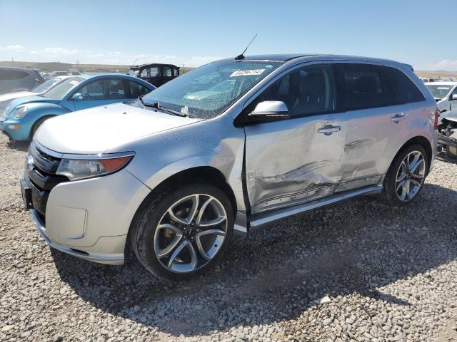 2FMDK4AK3DBC97400 - 2013 FORD EDGE SPORT SILVER photo 1