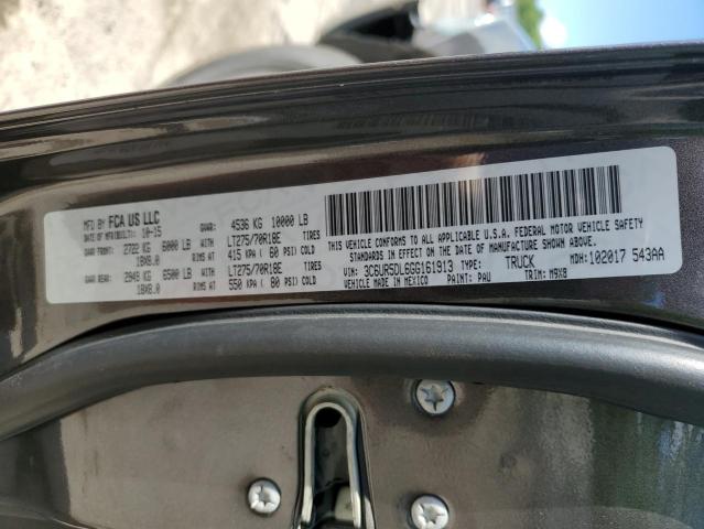3C6UR5DL6GG161913 - 2016 RAM 2500 SLT ნაცრისფერი ფოტო 12