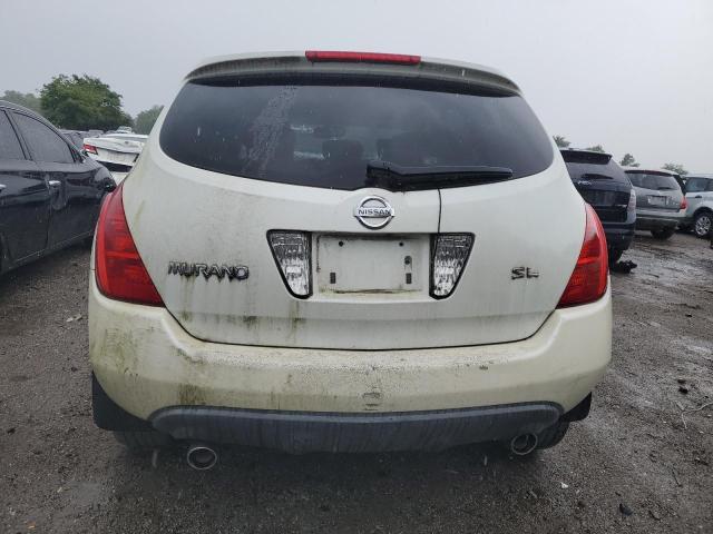 JN8AZ08T64W210389 - 2004 NISSAN MURANO SL WHITE photo 6