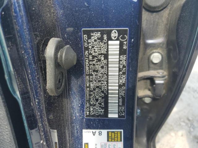 JTDBCMFE5PJ003135 - 2023 TOYOTA COROLLA LE Blau Foto 12