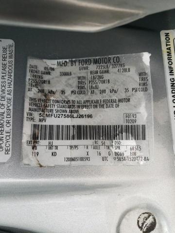 5LMFU27586LJ26196 - 2006 LINCOLN NAVIGATOR 灰色 照片 10