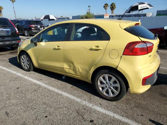 KNADM5A30G6583749 - 2016 KIA RIO LX YELLOW photo 2