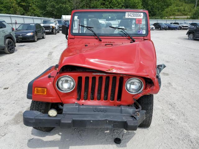 1J4FA29P1YP722495 - 2000 JEEP WRANGLER / SE RED photo 5