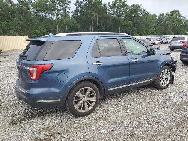 1FM5K7F80JGA28309 - 2018 FORD EXPLORER LIMITED Niebieski zdjęcie 3