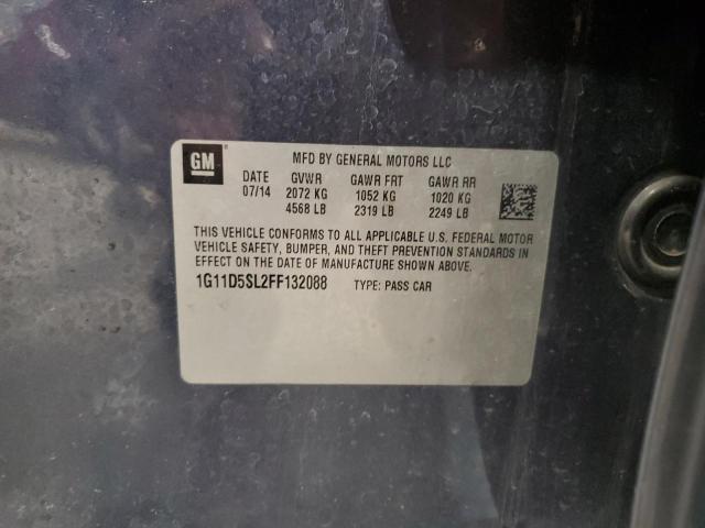 1G11D5SL2FF132088 - 2015 CHEVROLET MALIBU 2LT 蓝色 照片 12
