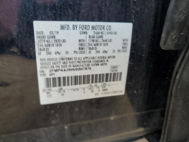 2FMPK4J96KBB67876 - 2019 FORD EDGE SEL 黑色 照片 13