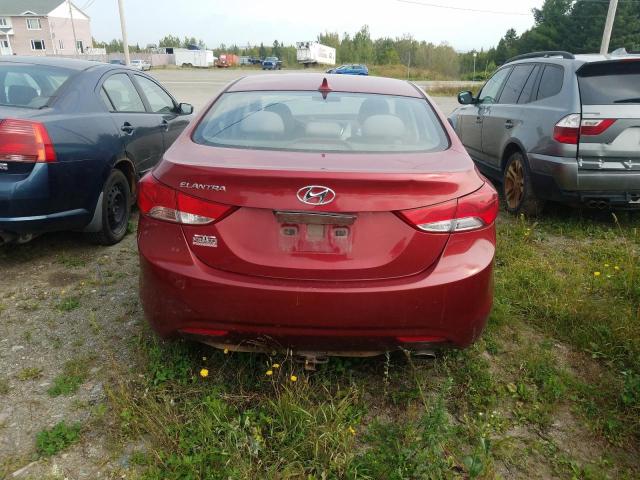 5NPDH4AE2CH084566 - 2012 HYUNDAI ELANTRA GLS RED photo 6