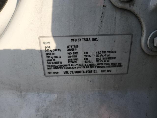 5YJYGDEE6LF006191 - 2020 TESLA MODEL Y Сұр фото 13