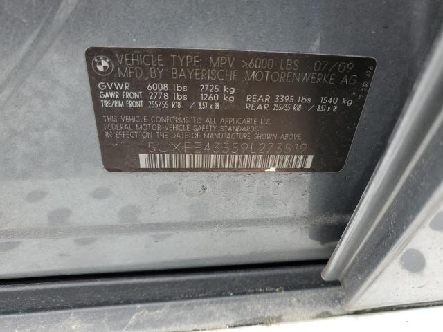 5UXFE43559L273519 - 2009 BMW X5 XDRIVE30I GRAY photo 13