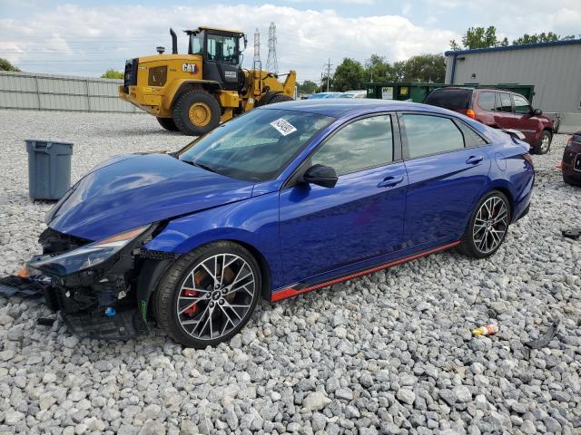 KMHLW4AK6NU003709 - 2022 HYUNDAI ELANTRA N BLUE photo 1