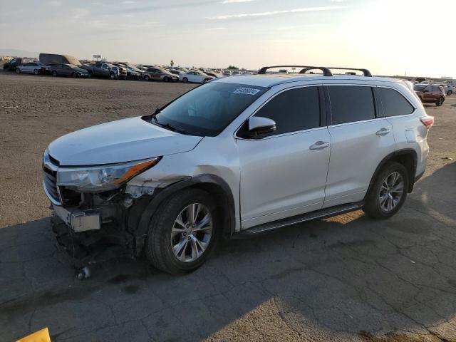 5TDKKRFH5FS065761 - 2015 TOYOTA HIGHLANDER XLE WHITE photo 1