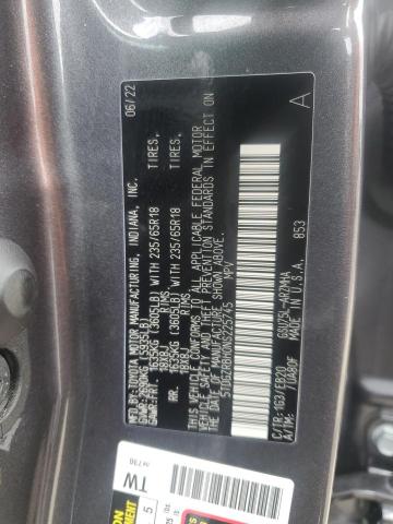 5TDGZRBH0NS225745 - 2022 TOYOTA HIGHLANDER XLE ნაცრისფერი ფოტო 14