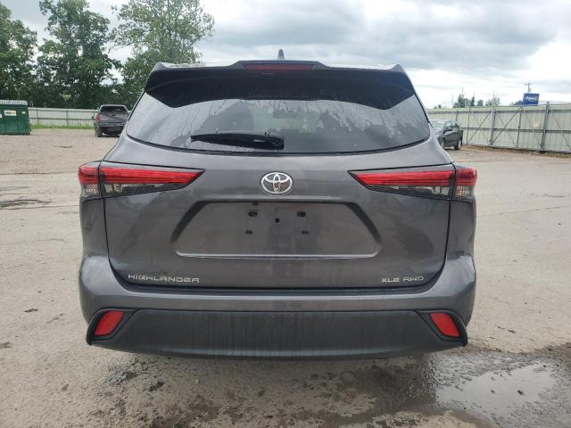 5TDGZRBH0NS225745 - 2022 TOYOTA HIGHLANDER XLE ნაცრისფერი ფოტო 6