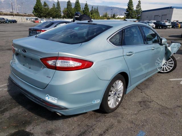 3FA6P0PU6DR331952 - 2013 FORD FUSION SE PHEV TEAL photo 4