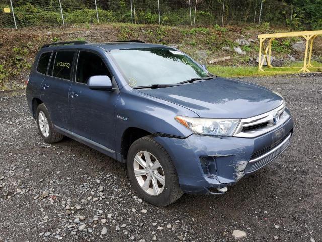 JTEBC3EH6D2018072 - 2013 TOYOTA HIGHLANDER HYBRID BLUE photo 4