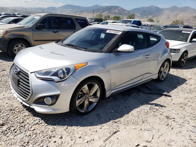 KMHTC6AEXEU183579 - 2014 HYUNDAI VELOSTER TURBO SILVER photo 1