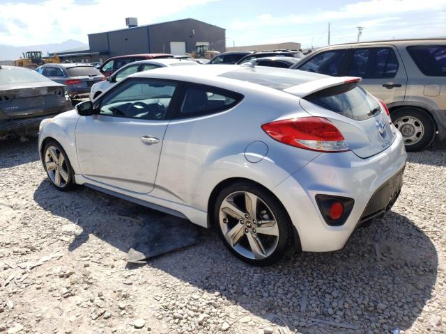 KMHTC6AEXEU183579 - 2014 HYUNDAI VELOSTER TURBO SILVER photo 2