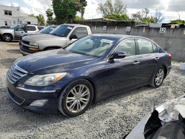 KMHGC4DD4CU171191 - 2012 HYUNDAI GENESIS 3.8L BLUE photo 1