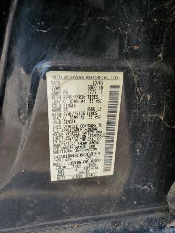 5N1AR18W46C606834 - 2006 NISSAN PATHFINDER LE 黑色 照片 13
