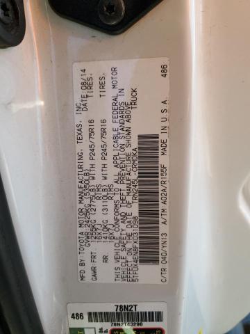 5TFUX4EN8FX031098 - 2015 TOYOTA TACOMA ACCESS CAB თეთრი ფოტო 12