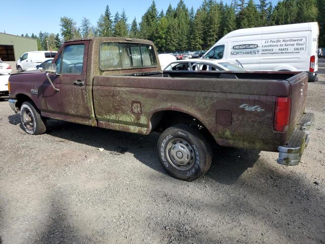 1FTEF14Y9MPA32887 - 1991 FORD F150 BURGUNDY photo 2