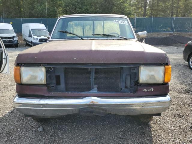 1FTEF14Y9MPA32887 - 1991 FORD F150 BURGUNDY photo 5