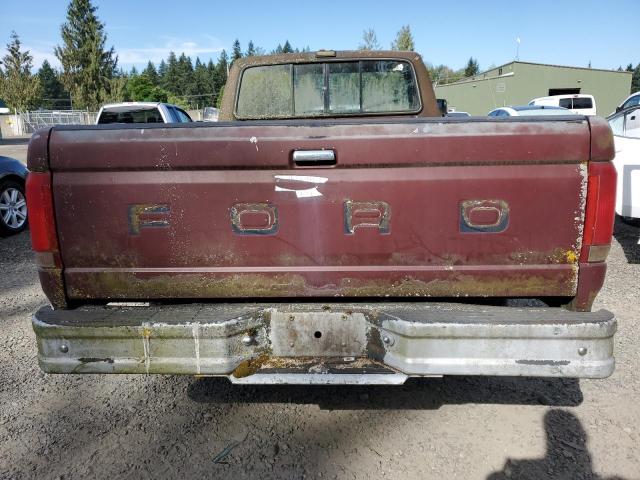 1FTEF14Y9MPA32887 - 1991 FORD F150 BURGUNDY photo 6