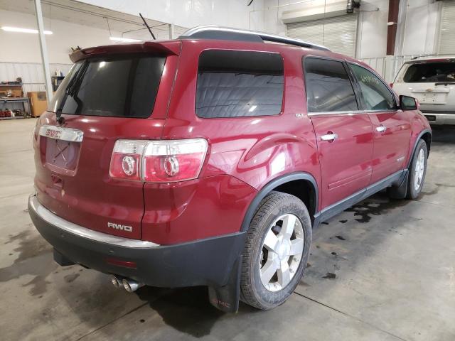 1GKEV33788J133102 - 2008 GMC ACADIA SLT-2 BURGUNDY photo 4