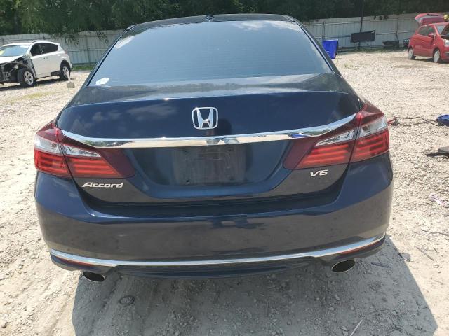 1HGCR3F80GA008185 - 2016 HONDA ACCORD EXL BLUE photo 6