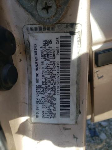 1Y1SK5269VZ412479 - 1997 GEO PRIZM BASE TAN photo 10