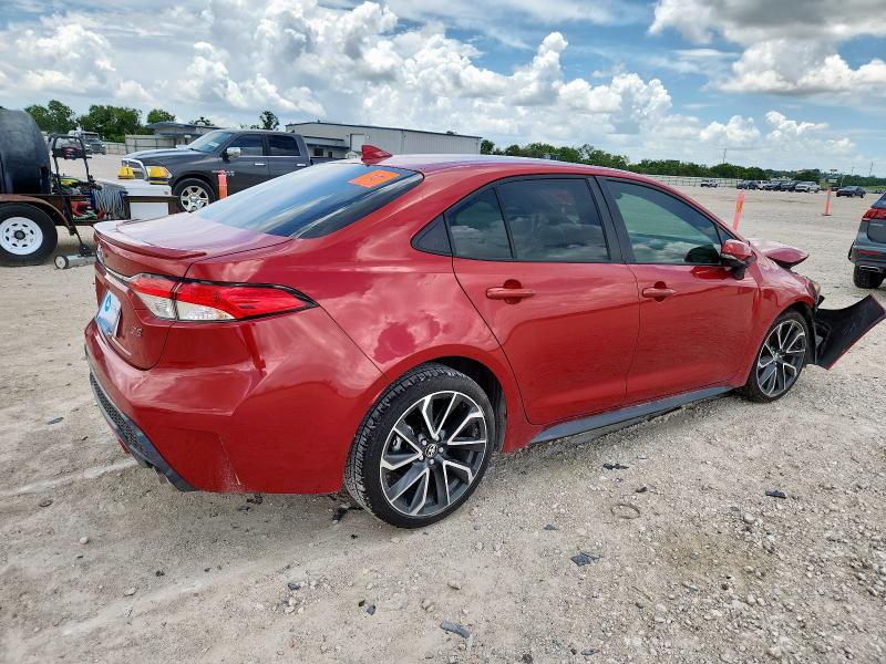 JTDP4MCE3MJ053972 - 2021 TOYOTA COROLLA SE RED photo 3
