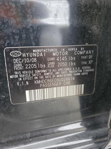 KMHDC86E09U026674 - 2009 HYUNDAI ELANTRA TO BLACK photo 12