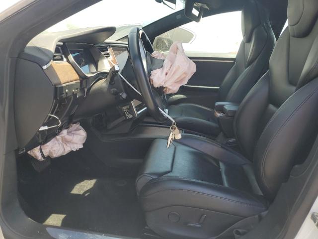 5YJSA1E27HF213255 - 2017 TESLA MODEL S Weiß Foto 7