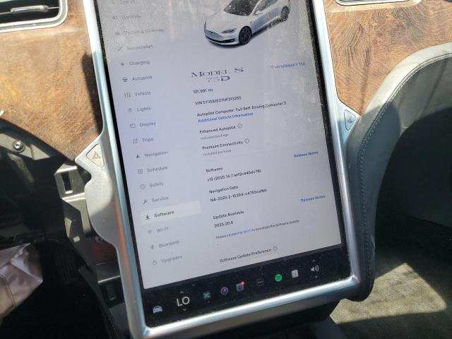 5YJSA1E27HF213255 - 2017 TESLA MODEL S Weiß Foto 9