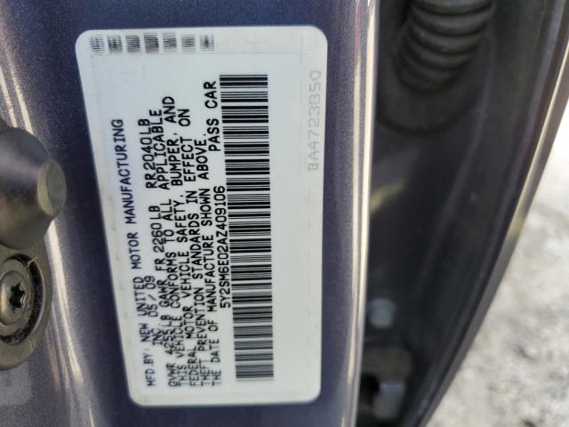 5Y2SM6E02AZ409106 - 2010 PONTIAC VIBE GRAY photo 12